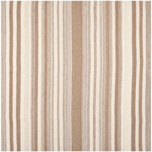 SAFAVIEH Handmade Flatweave Dhurries Valorie Modern Moroccan Wool Rug Natural/Camel 7' Square SAFAVIEH Handmade Flatweave Dhurries Valorie Modern Moroccan Wool Rug Natural/Camel 7' Square