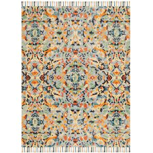 SAFAVIEH Handmade Blossom Pinkey Modern Floral Wool Rug Blue/Multi 8' x 10' SAFAVIEH Handmade Blossom Pinkey Modern Floral Wool Rug Blue/Multi 8' x 10'