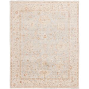 SAFAVIEH Couture Hand-Knotted Oushak Ursina Traditional Wool Rug Light Blue/Beige 8' x 10' SAFAVIEH Couture Hand-Knotted Oushak Ursina Traditional Wool Rug Light Blue/Beige 8' x 10'