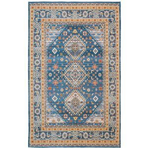 SAFAVIEH Classic Vintage Oriental Cotton Rug Blue/Gold 5' x 8' SAFAVIEH Classic Vintage Oriental Cotton Rug Blue/Gold 5' x 8'