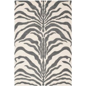 SAFAVIEH Handmade Cambridge Salina Animal Print Wool Rug Ivory/Dark Grey 6' x 9' SAFAVIEH Handmade Cambridge Salina Animal Print Wool Rug Ivory/Dark Grey 6' x 9'