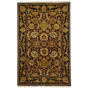 SAFAVIEH Hand-knotted Dynasty Valinda Traditional Oriental Wool Rug with Fringe Burgundy/Black 5' x 8' SAFAVIEH Hand-knotted Dynasty Valinda Traditional Oriental Wool Rug with Fringe Burgundy/Black 5' x 8'