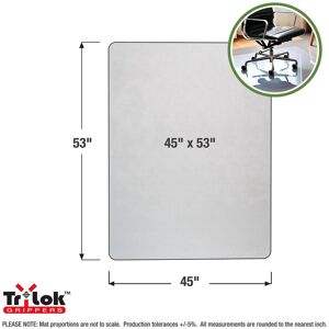 Floortex Cleartex® TrYlok® Vinyl Rectangular Chair Mat for Low Pile Carpets up to 1/4 45 47.0 In. L X 29.0 In. W X 0.09 In. D Floortex Cleartex® TrYlok® Vinyl Rectangular Chair Mat for Low Pile Carpets up to 1/4 45 47.0 In. L X 29.0 In. W X 0.09 In. D