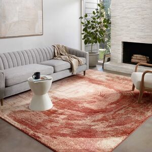Alexander Home Bentley Painted Abstract Modern Area Rug Rose / Spice 5'-3 Alexander Home Bentley Painted Abstract Modern Area Rug Rose / Spice 5'-3