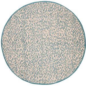SAFAVIEH Handmade Marbella Sunetra Modern Polyester Rug Beige/Blue 6' Round SAFAVIEH Handmade Marbella Sunetra Modern Polyester Rug Beige/Blue 6' Round