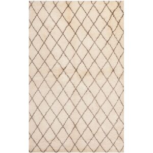 SAFAVIEH Hand-knotted Loft Heljo Modern Tribal Wool Rug Creme/Brown 6' x 9' SAFAVIEH Hand-knotted Loft Heljo Modern Tribal Wool Rug Creme/Brown 6' x 9'