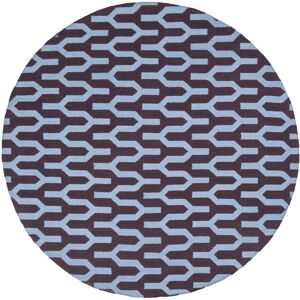 SAFAVIEH Handmade Flatweave Dhurries Sharman Modern Moroccan Wool Rug Purple/Blue 7' Round SAFAVIEH Handmade Flatweave Dhurries Sharman Modern Moroccan Wool Rug Purple/Blue 7' Round