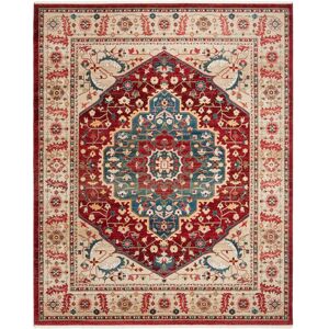 Lauren Ralph Lauren Chloe Traditional Medallion Rug Fringe Beige/Red 8' x 10' Lauren Ralph Lauren Chloe Traditional Medallion Rug Fringe Beige/Red 8' x 10'