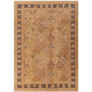 SAFAVIEH Couture Hand-knotted Peshawar Nesrin Traditional Oriental Wool Rug with Fringe Gold/Black 8' x 10' SAFAVIEH Couture Hand-knotted Peshawar Nesrin Traditional Oriental Wool Rug with Fringe Gold/Black 8' x 10'