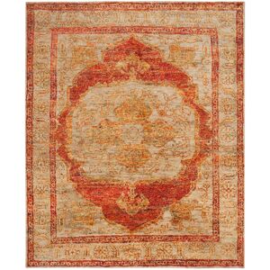SAFAVIEH Hand-knotted Tangier Bombonica Modern Wool Rug Red Orange/Beige 8' x 10' SAFAVIEH Hand-knotted Tangier Bombonica Modern Wool Rug Red Orange/Beige 8' x 10'