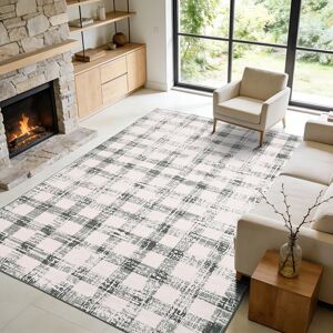 Garvee Checkered Area Rug, Washable Modern Geometric Rug, Non Slip Low Pile Soft Carpet for Bedroom, Living Room, Dining Room Green 5'x7' Garvee Checkered Area Rug, Washable Modern Geometric Rug, Non Slip Low Pile Soft Carpet for Bedroom, Living Room, Dining Room Green 5'x7'