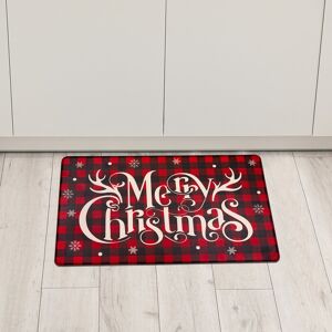 Northlight Plaid Merry Christmas Kitchen Comfort Anti-Fatigue Floor Mat - 17.75 Red 17.75 Northlight Plaid Merry Christmas Kitchen Comfort Anti-Fatigue Floor Mat - 17.75 Red 17.75