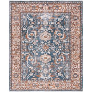 SAFAVIEH Heirloom Katrine Traditional Oriental Rug Blue/Rust 9' x 12' SAFAVIEH Heirloom Katrine Traditional Oriental Rug Blue/Rust 9' x 12'