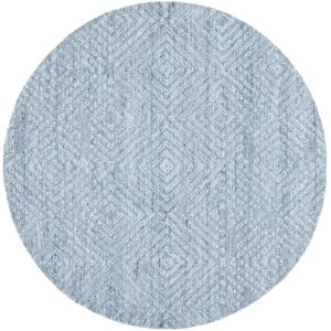SAFAVIEH Handmade Abstract Hinderika Modern Rug Blue 6' Round SAFAVIEH Handmade Abstract Hinderika Modern Rug Blue 6' Round