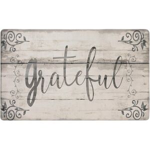 SoHome Cozy Living Grateful Floral Anti-Fatigue Kitchen Mat, Grey/Cream Cream,Grey 17.5 SoHome Cozy Living Grateful Floral Anti-Fatigue Kitchen Mat, Grey/Cream Cream,Grey 17.5