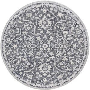 Lauren Ralph Lauren Handmade Megha Transitional Wool Rug Black/Ivory 7' Round Lauren Ralph Lauren Handmade Megha Transitional Wool Rug Black/Ivory 7' Round