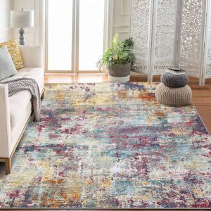 Garvee Indoor Area Rug Easy Clean Machine Washable Non Shedding Patio Rug For Bedroom Entry Colorful 10*13ft Garvee Indoor Area Rug Easy Clean Machine Washable Non Shedding Patio Rug For Bedroom Entry Colorful 10*13ft