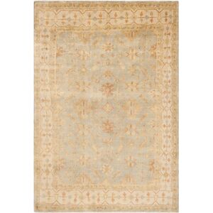 SAFAVIEH Couture Hand-knotted Oushak Rikey Traditional Oriental Wool Rug with Fringe Soft Green/Ivory 6' x 9' SAFAVIEH Couture Hand-knotted Oushak Rikey Traditional Oriental Wool Rug with Fringe Soft Green/Ivory 6' x 9'