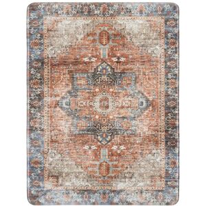 SAFAVIEH Kitchen Mat Milli Non-Slip PVC Kitchen Floor Area Rug Rust/Aqua 1'6 SAFAVIEH Kitchen Mat Milli Non-Slip PVC Kitchen Floor Area Rug Rust/Aqua 1'6