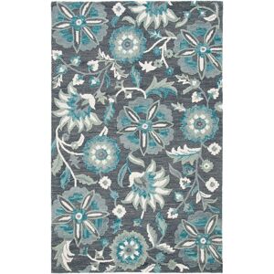 SAFAVIEH Handmade Blossom Noura Floral Wool Rug Grey/Blue 8' x 10' SAFAVIEH Handmade Blossom Noura Floral Wool Rug Grey/Blue 8' x 10'
