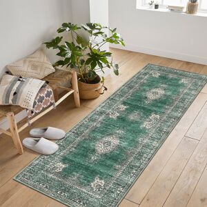 Garvee Area Rugs for Living Room Floral Vintage Soft Non Slip Machine Washable Distressed Rug for Bedroom Dining Room Green 2x6ft Garvee Area Rugs for Living Room Floral Vintage Soft Non Slip Machine Washable Distressed Rug for Bedroom Dining Room Green 2x6ft