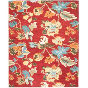 SAFAVIEH Handmade Blossom Ula Modern Floral Wool Rug Red/Multi 8' x 10' SAFAVIEH Handmade Blossom Ula Modern Floral Wool Rug Red/Multi 8' x 10'