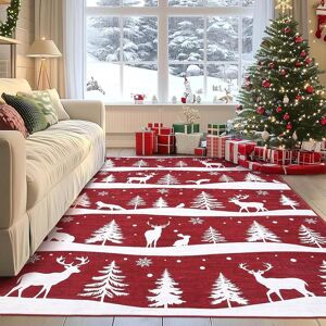 Garvee Red 2x6 Runner Rug, Washable Low Pile Christmas Carpet, Non Slip Soft Indoor Mat for Kitchen, Entryway or Living Room Red 8'x10' Garvee Red 2x6 Runner Rug, Washable Low Pile Christmas Carpet, Non Slip Soft Indoor Mat for Kitchen, Entryway or Living Room Red 8'x10'