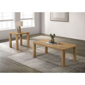 Coaster Castlewood Cocktail Coffee Table Set Washed Oak 2-Piece Set Coaster Castlewood Cocktail Coffee Table Set Washed Oak 2-Piece Set