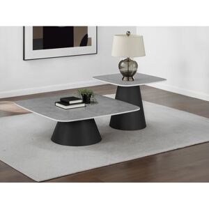 Coaster Eason 2-piece Cocktail Coffee Table Set Concrete and Black Concrete 25 - 36 in Coaster Eason 2-piece Cocktail Coffee Table Set Concrete and Black Concrete 25 - 36 in