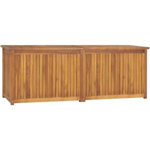 vidaXL Outdoor Storage Deck Box Chest for Patio Cushions Tools Solid Teak Wood Brown 59.1 vidaXL Outdoor Storage Deck Box Chest for Patio Cushions Tools Solid Teak Wood Brown 59.1