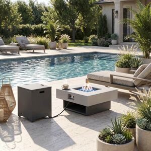 Orange Casual Square Iron Outdoor Propane Fire Pit Table with Hidden Fuel Tank, 50,000 BTU Weather-Resistant Gas Fire Pit Dark Grey 29.5 In. W X 14.3 In. H X 29.5 In. D Orange Casual Square Iron Outdoor Propane Fire Pit Table with Hidden Fuel Tank, 50,000 BTU Weather-Resistant Gas Fire Pit Dark Grey 29.5 In. W X 14.3 In. H X 29.5 In. D