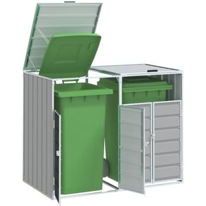 vidaXL Wheelie Bin Storage Rubbish Waste Bin Storage Steel Gray 56.7 vidaXL Wheelie Bin Storage Rubbish Waste Bin Storage Steel Gray 56.7