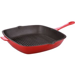 BergHOFF Neo Cast Iron Square Grill Pan 11 Red 11 Inch BergHOFF Neo Cast Iron Square Grill Pan 11 Red 11 Inch