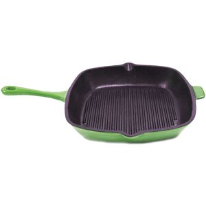 BergHOFF Neo Cast Iron Square Grill Pan 11 Green 18x11x2 BergHOFF Neo Cast Iron Square Grill Pan 11 Green 18x11x2