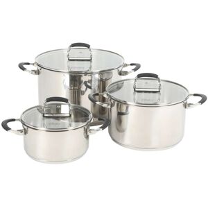 Oster Silverbolt 6 Piece Stackable Space-Saving Dutch Oven Sauce Pan Cookware Set Silver Oster Silverbolt 6 Piece Stackable Space-Saving Dutch Oven Sauce Pan Cookware Set Silver