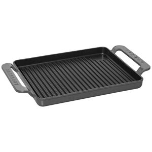 French Home Chasseur French Rectangular Enameled Cast Iron Grill, 10-inch Grey 14.0 In. L X 8.5 In. W X 1.25 In. H French Home Chasseur French Rectangular Enameled Cast Iron Grill, 10-inch Grey 14.0 In. L X 8.5 In. W X 1.25 In. H