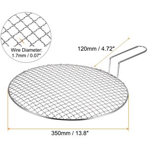 Unique Stainless Steel Grill 13.8 Silver Tone 13.8-inch Unique Stainless Steel Grill 13.8 Silver Tone 13.8-inch