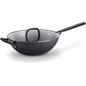 ZWILLING Milano 12-inch Aluminum Ceramic Nonstick Wok with Lid Black 12 Inch ZWILLING Milano 12-inch Aluminum Ceramic Nonstick Wok with Lid Black 12 Inch