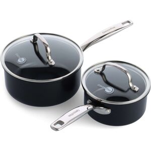 GreenPan Prime Midnight 1qt & 2qt Sauce Pan Set Black GreenPan Prime Midnight 1qt & 2qt Sauce Pan Set Black