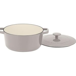 Cuisinart Chef's Classic Enameled Cast Iron 5-Quart Round Covered Casserole, Linen Grey 10.0 In. L X 10.0 In. W X 10.0 In. H Cuisinart Chef's Classic Enameled Cast Iron 5-Quart Round Covered Casserole, Linen Grey 10.0 In. L X 10.0 In. W X 10.0 In. H