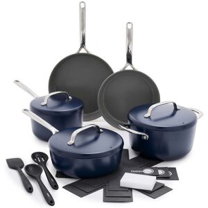 GreenPan GP5 Hard Anodized Healthy Ceramic Nonstick 14 Piece Cookware Pots and Pans Set, Silver Handles, PFAS-Free Blue 22.0 In. L X 8.0 In. W X 13.0 In. H GreenPan GP5 Hard Anodized Healthy Ceramic Nonstick 14 Piece Cookware Pots and Pans Set, Silver Handles, PFAS-Free Blue 22.0 In. L X 8.0 In. W X 13.0 In. H