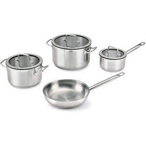 BergHOFF GEM 18/10 Stainless Steel 7Pc Cookware Set With Glass Lid Silver 28.0 In. L X 14.0 In. W X 11.0 In. H BergHOFF GEM 18/10 Stainless Steel 7Pc Cookware Set With Glass Lid Silver 28.0 In. L X 14.0 In. W X 11.0 In. H