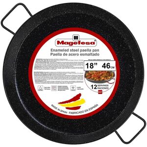 Magefesa Enameled Steel Paella Pan Black 18 in / 46 cm Magefesa Enameled Steel Paella Pan Black 18 in / 46 cm