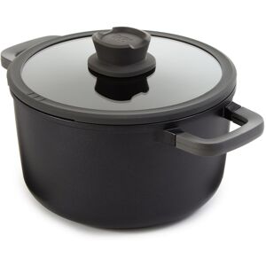 BergHOFF Leo Stone+ Non-stick Ceramic Stockpot With Glass Lid, Recycled Cast Aluminum Black 5.9-Quart BergHOFF Leo Stone+ Non-stick Ceramic Stockpot With Glass Lid, Recycled Cast Aluminum Black 5.9-Quart