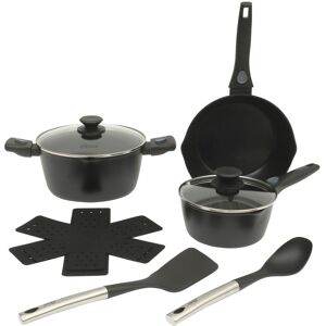 Oster SmartHandle Advance 13-Piece or 18-Piece Nonstick Cookware Set With Utensils & Pan Protectors Black/Black Oster SmartHandle Advance 13-Piece or 18-Piece Nonstick Cookware Set With Utensils & Pan Protectors Black/Black