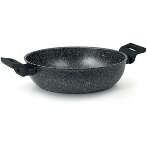 STP Goods Flonal PIETRA LAVICA Non-Stick Deep Frying Pan with Two Side Handles Black 11.8 STP Goods Flonal PIETRA LAVICA Non-Stick Deep Frying Pan with Two Side Handles Black 11.8