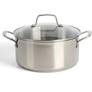 Martha Stewart Catselle 5QT Stainless Steel Dutch Oven Silver 5 Quart Martha Stewart Catselle 5QT Stainless Steel Dutch Oven Silver 5 Quart