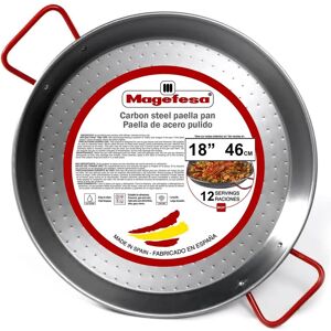 Magefesa Carbon Steel Paella Pan Silver 18 in / 46 cm Magefesa Carbon Steel Paella Pan Silver 18 in / 46 cm