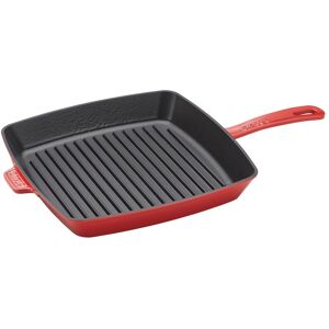 STAUB Cast Iron 12-inch Square Grill Pan Cherry See Description STAUB Cast Iron 12-inch Square Grill Pan Cherry See Description