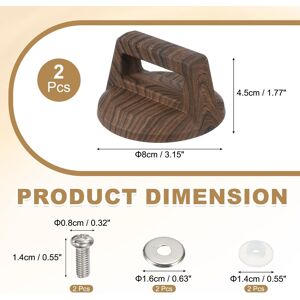 Unique 2 Pcs Replacement Pot Lid Handle, Heat-Resistant Handle for Kitchen, Black Brown 3.15 inch Unique 2 Pcs Replacement Pot Lid Handle, Heat-Resistant Handle for Kitchen, Black Brown 3.15 inch
